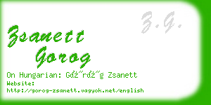 zsanett gorog business card